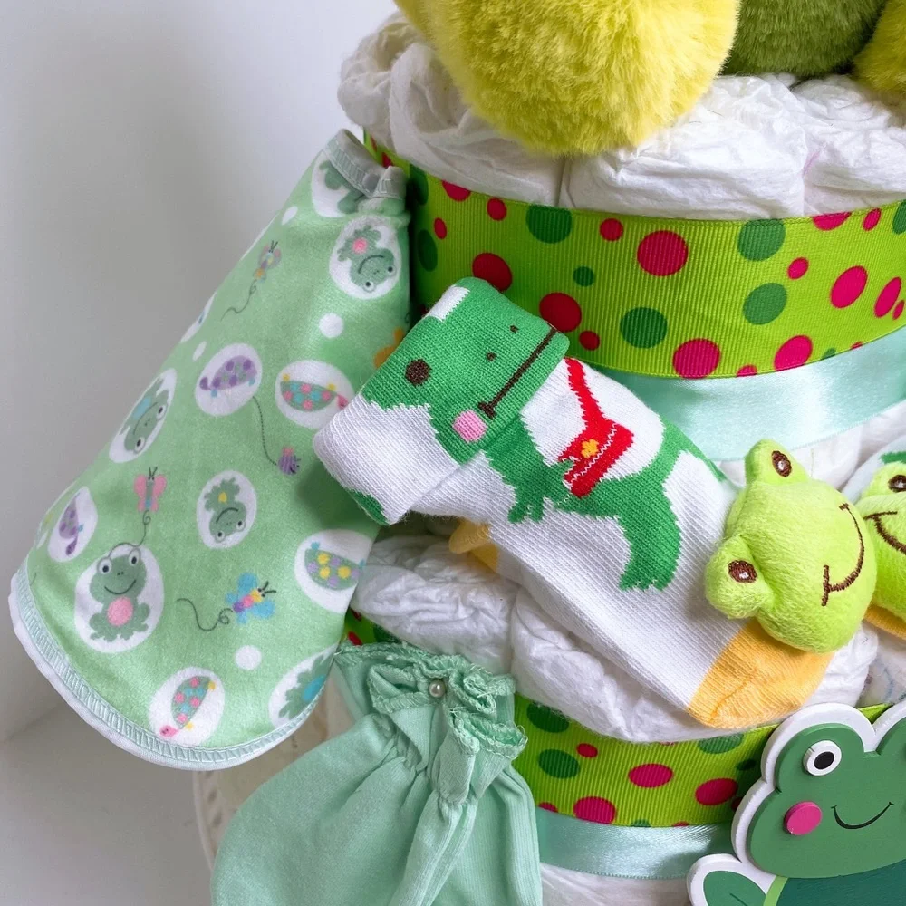 Frog Diaper Cake